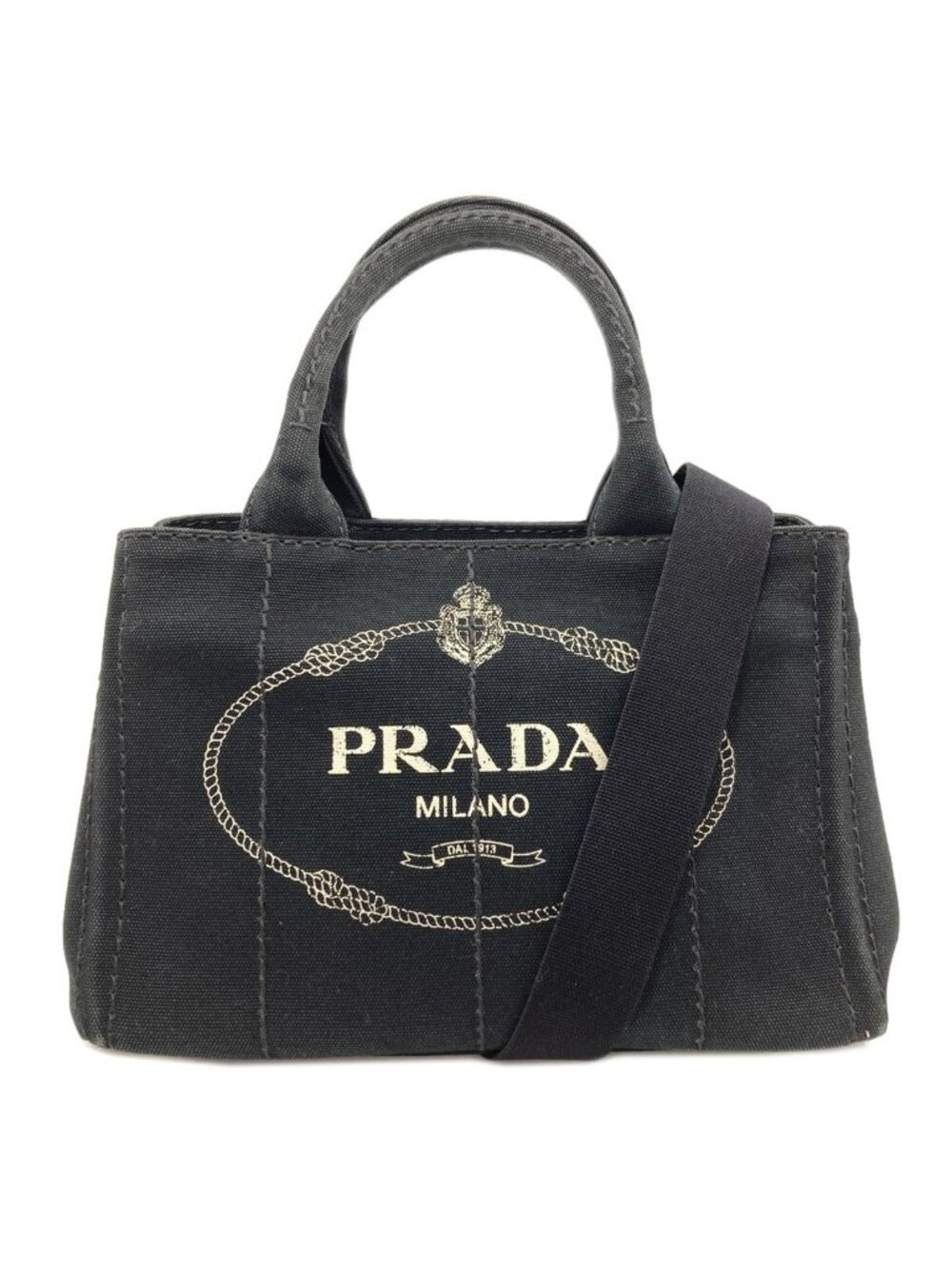 Prada Canapa Mini 2-Way Handbag Canvas